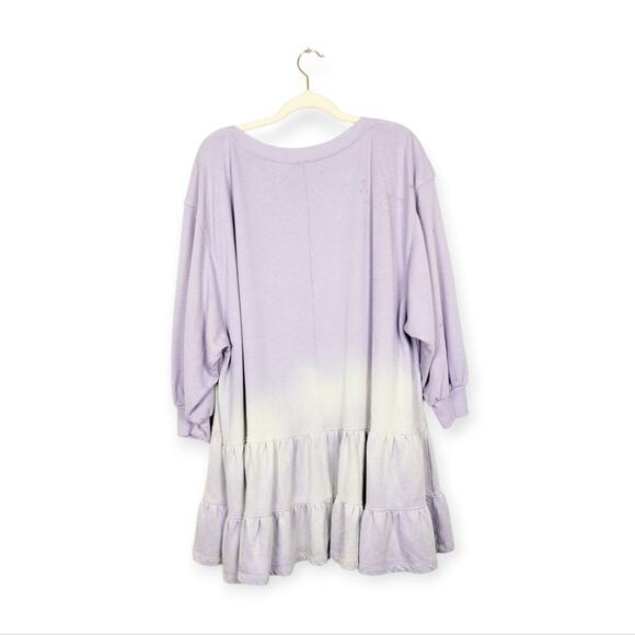 We The Free Lavender Sunny Side Oversized Mini Sweatshirt Dress Size M - Picture 2 of 9